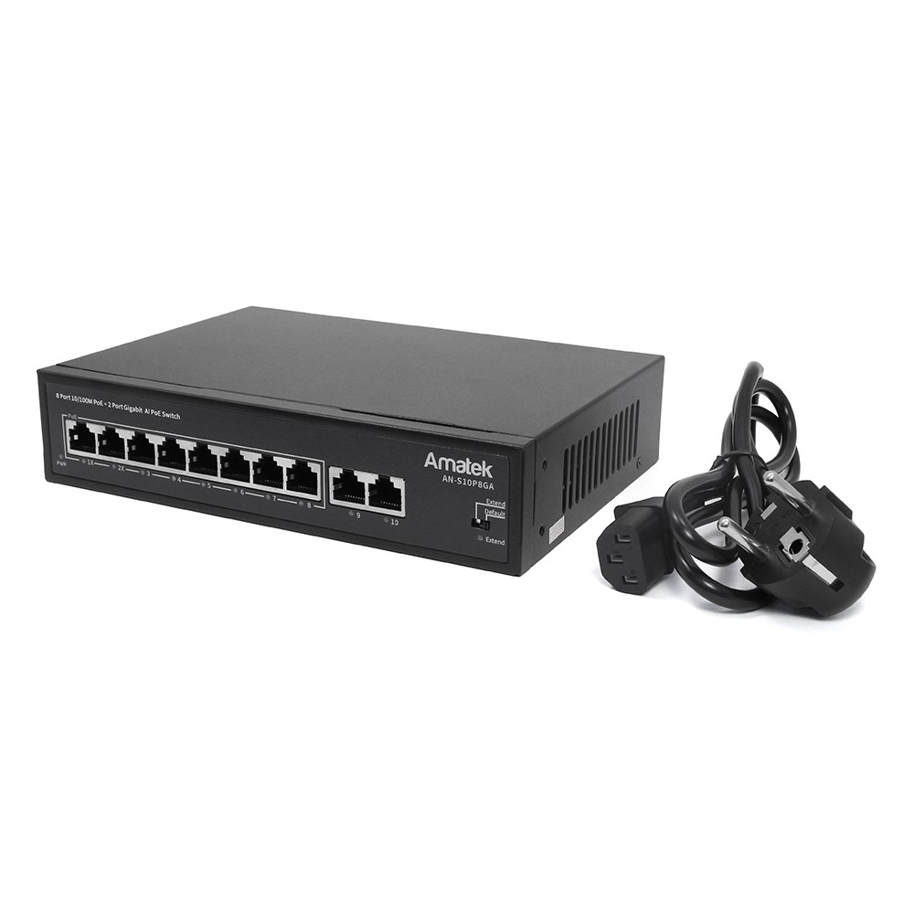 AN-S10P8GA - 10-портовый 100/1000 Мбит/с коммутатор с PoE+ до 120Вт 7000617 фото 3