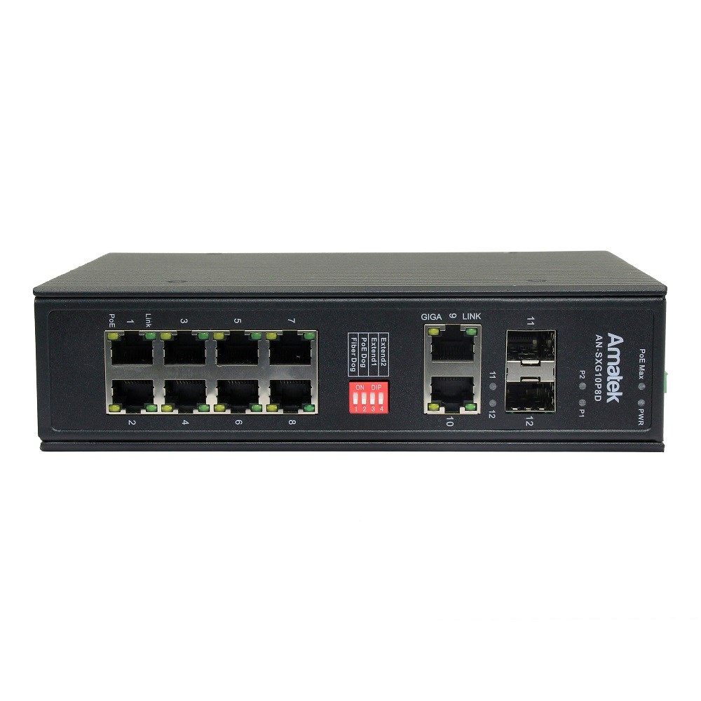 AN-SXG10P8D - промышленный 12-портовый гигабитный коммутатор с HiPoE до 300Вт 7000918 фото 3